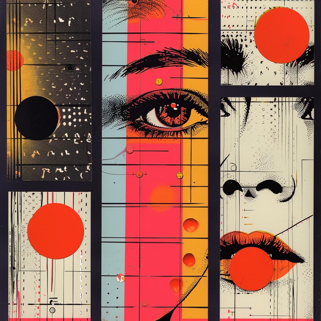 portrait  eye  red  graphic  Japanese  horror  art  color  elements  design 968585