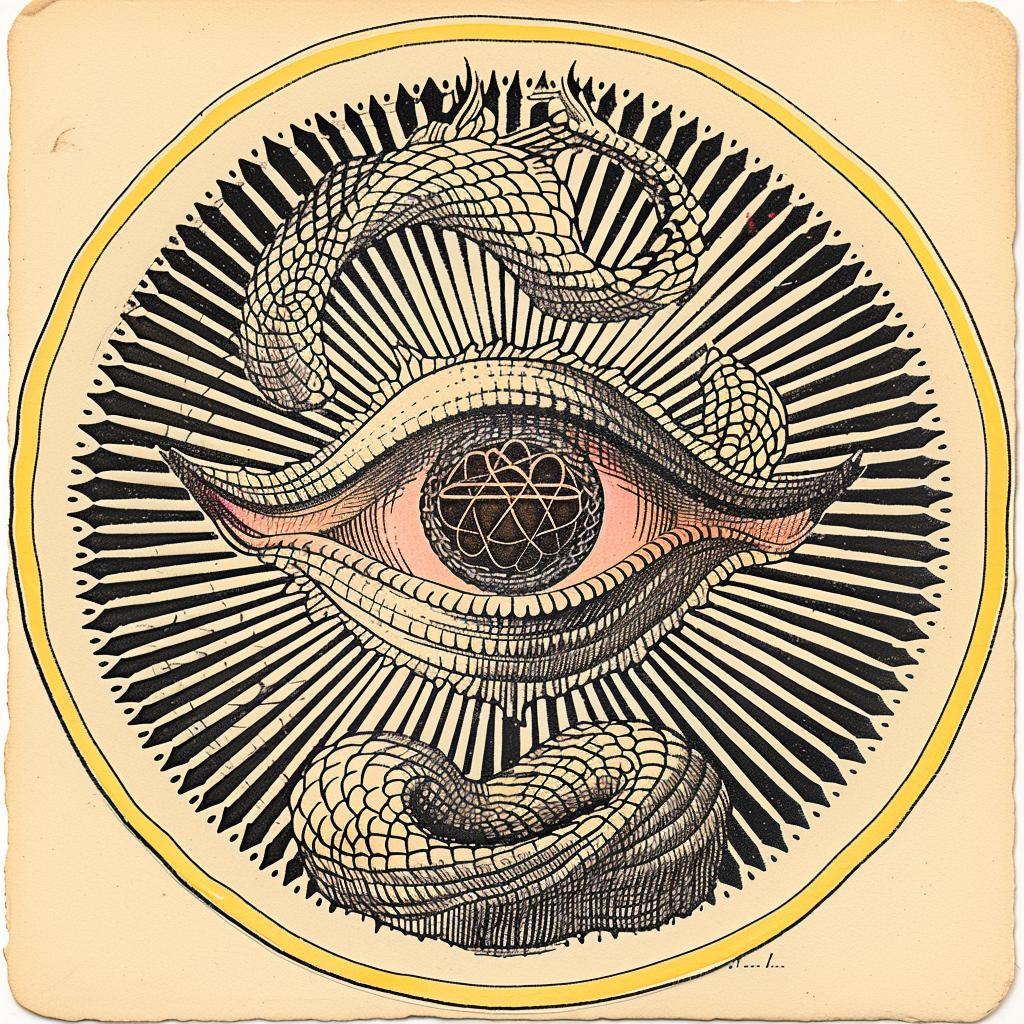 eye  snake  black  orange  spiritual  design  occult  badge  symmetrical  naturalistic 934460