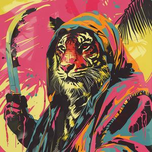 tiger  hoodie  grim  reaper  surreal  album  Marcel  Mouly  screenprinting  urban 1079609