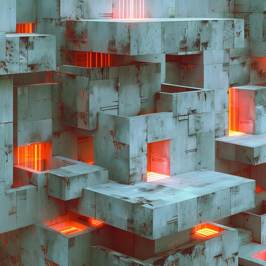 digital  art  futuristic  industrial  ceramic  lighting  steel  glow  architecture  photo 965210