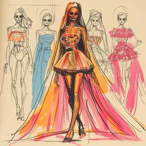 grim  reaper  skeleton  woman  dress  drawing  catwalk  dark  gothic  figurative 1072082