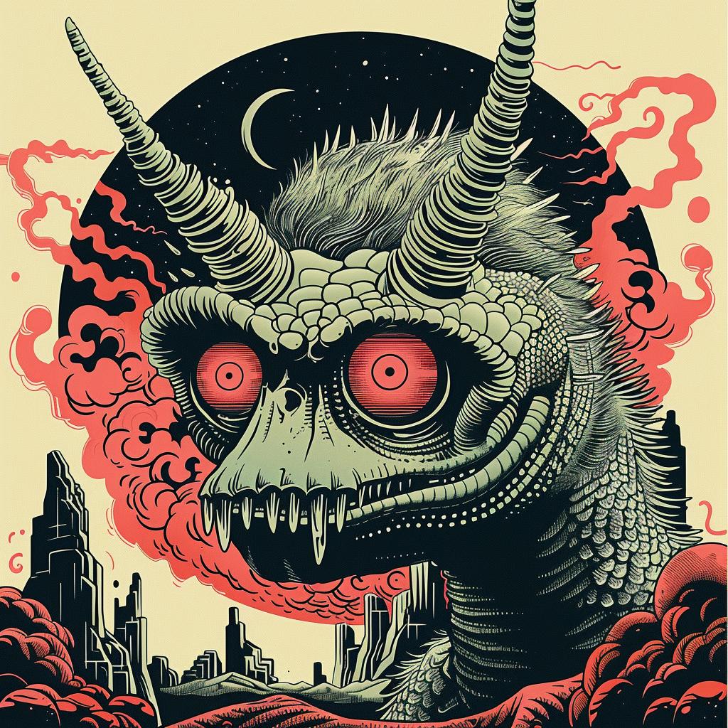 poster  monster  background  creature  artwork  graphic  illustration  fantasy  colorful  visual 946211