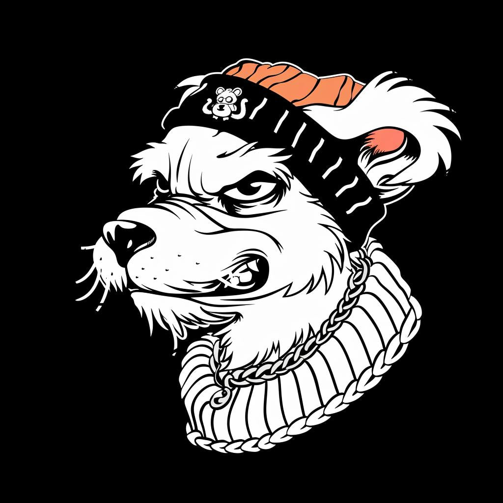 dog  hat  scarf  black  aggressive  streetwise  animal  minimal  culture  illustration 959250