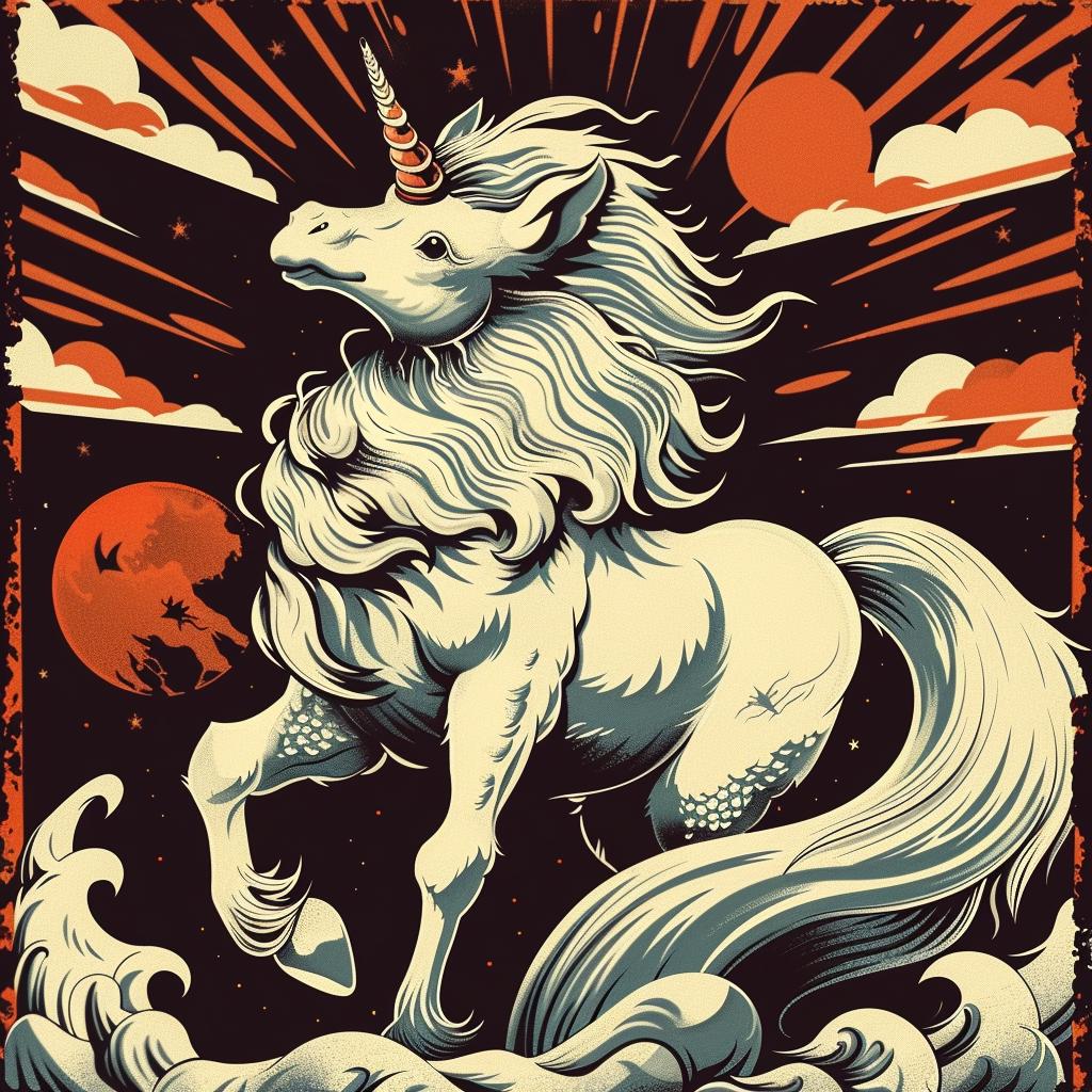 mythical  creature  hybrid  unicorn  poster  fantasy  colorful  magical  whimsical  unique 941336