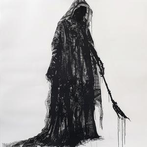 رسم أزياء، حاصد أرواح، منصة عرض، أسود وأبيض، فن، رسم توضيحي، قلم رقم 1071523