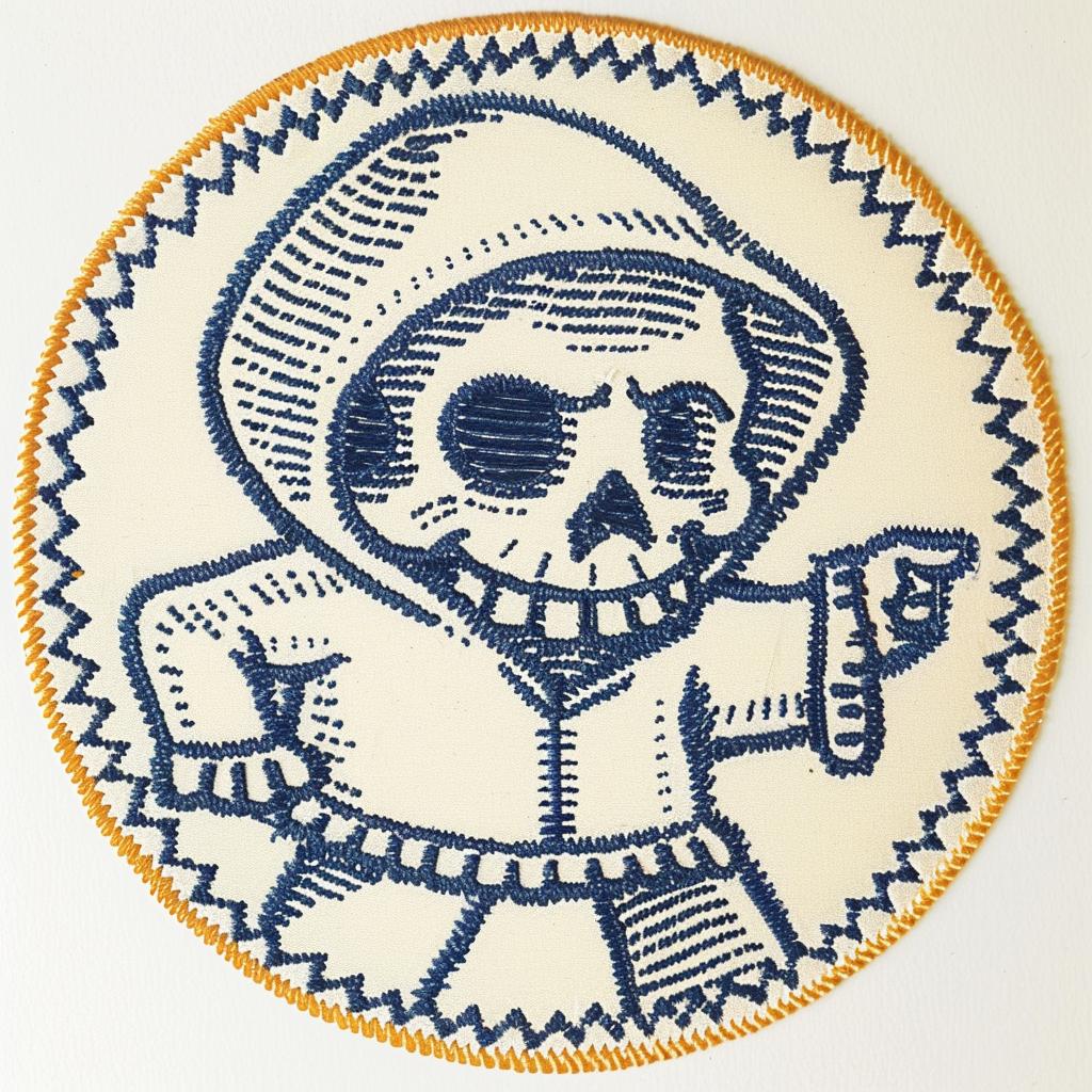 patch  skull  hoodie  blue  chenille  streetwear  cool  minimal  embroidered  design 961252