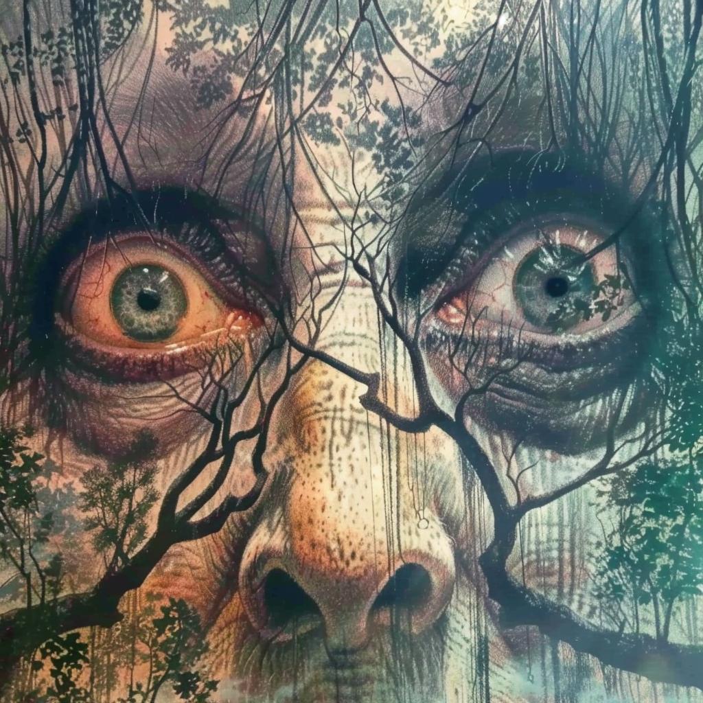 face  trees  art  expression  surreal  horror  abstract  character  nature  portrait 947945