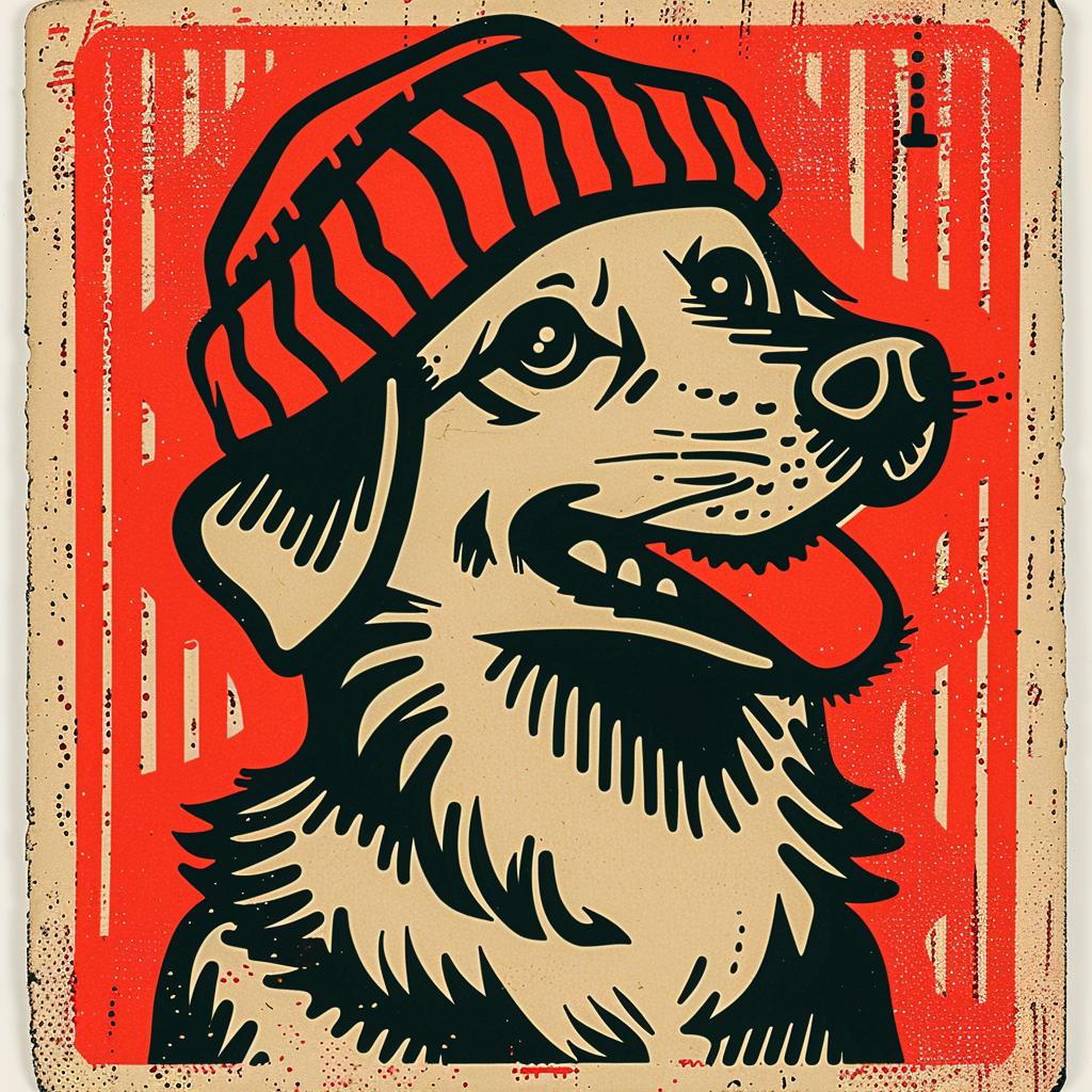 dog  retriever  hat  wooden  sign  street  culture  character  aggressive  minimal 956729