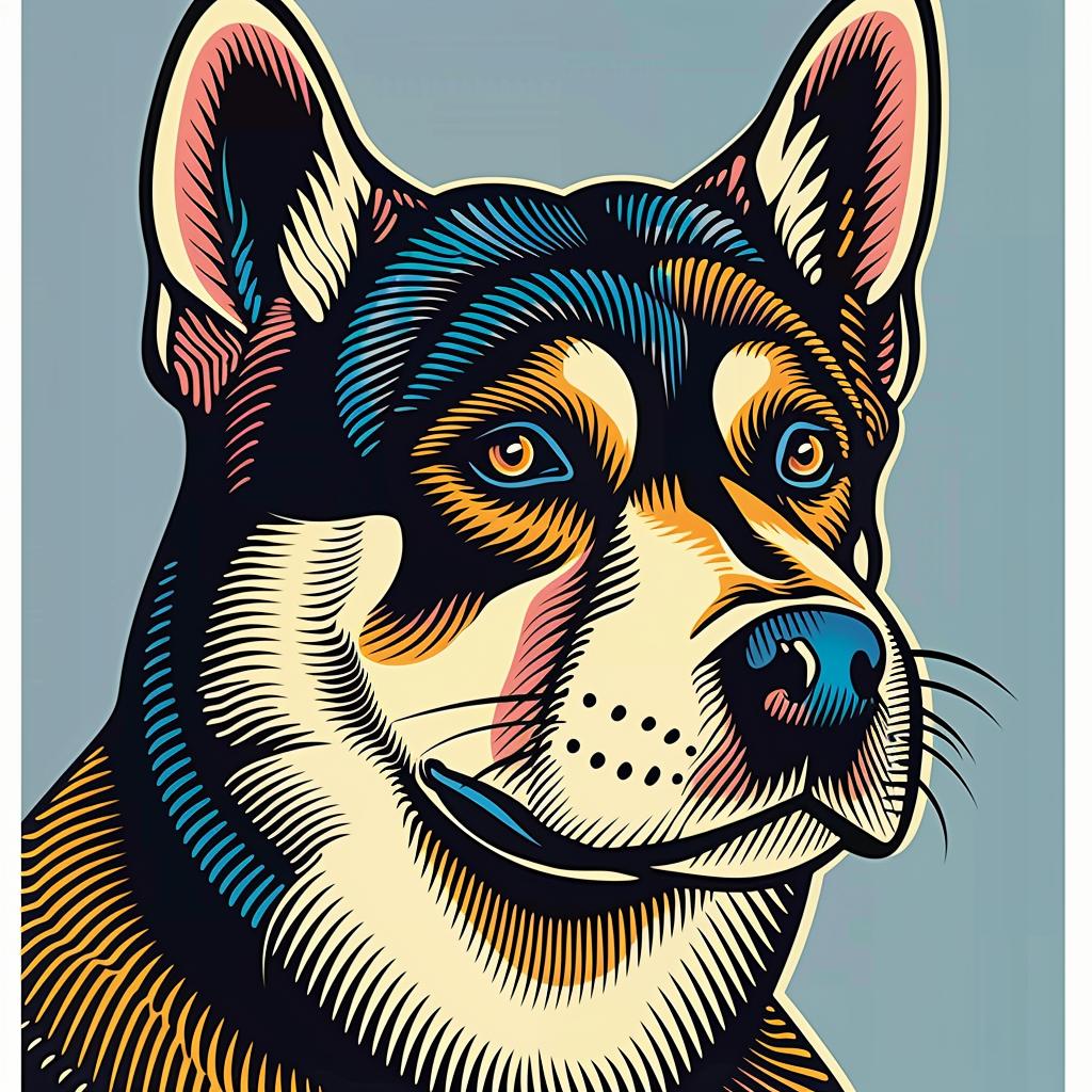 dog  German  shepherd  collar  blue  yellow  animal  realistic  portrait  canine 962468