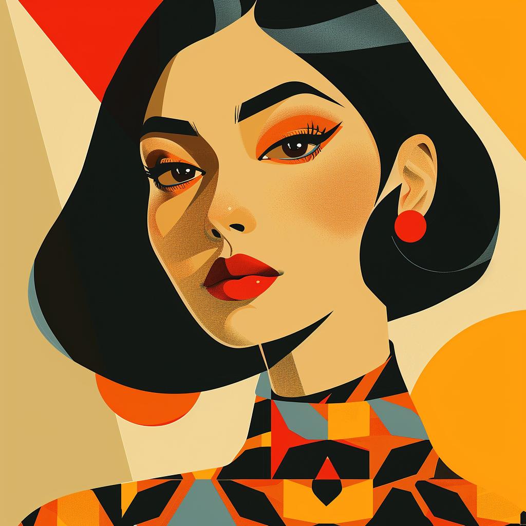 abstract  art  portrait  minimalist  geometric  colorful  modern  elegance  woman  stylish 929407