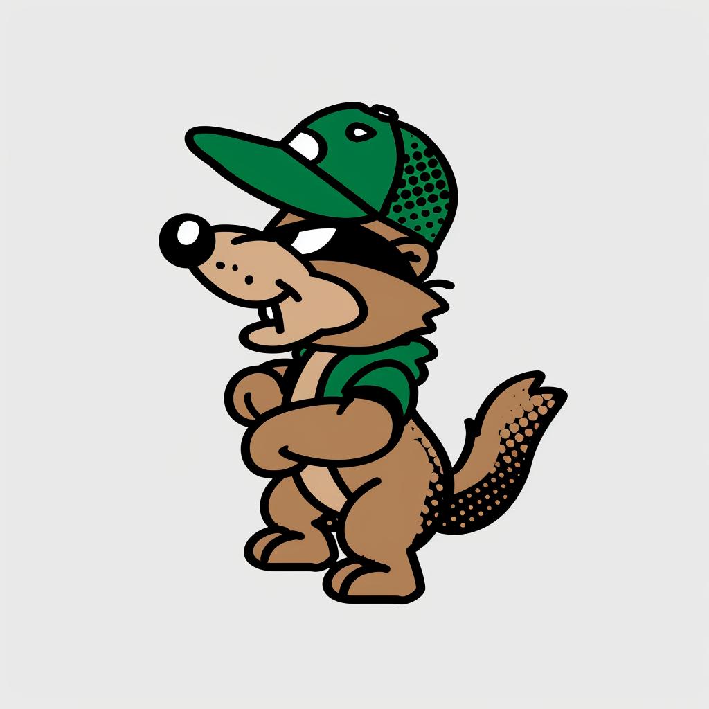 aggressive  badger  cartoon  streetwise  minimal  cap  brown  green  culture  urban 958872