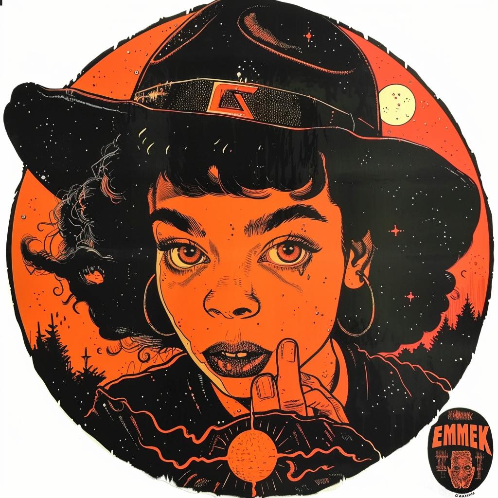 provocative  streetwise  dark  occult  woman  moon  hat  poster  art  illustration 927616