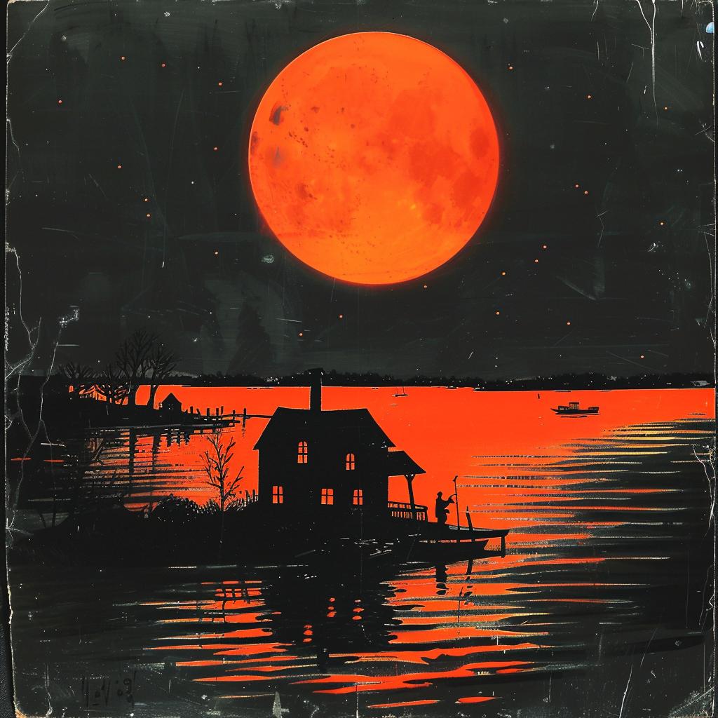 house  water  moon  red  surreal  quint  dreamlike  reflective  artistic  tranquil 929940