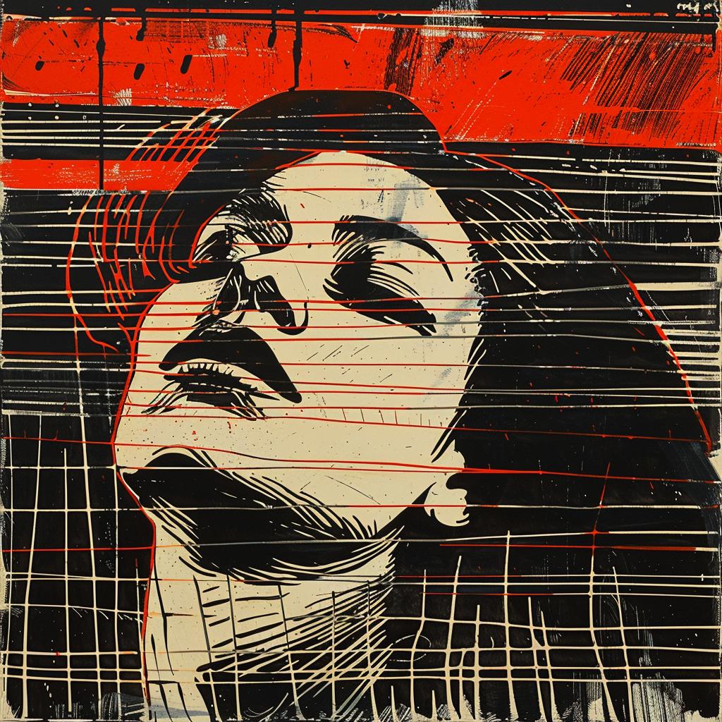 woman  lines  abstract  colorful  bold  expressionist  portrait  red  vivid  modern 928148