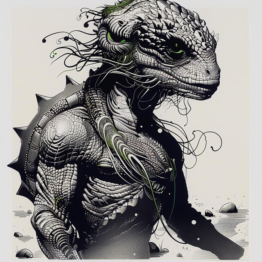 lizard  drawing  tail  mythical  creature  illustration  fantasy  art  nature  colorful 949050