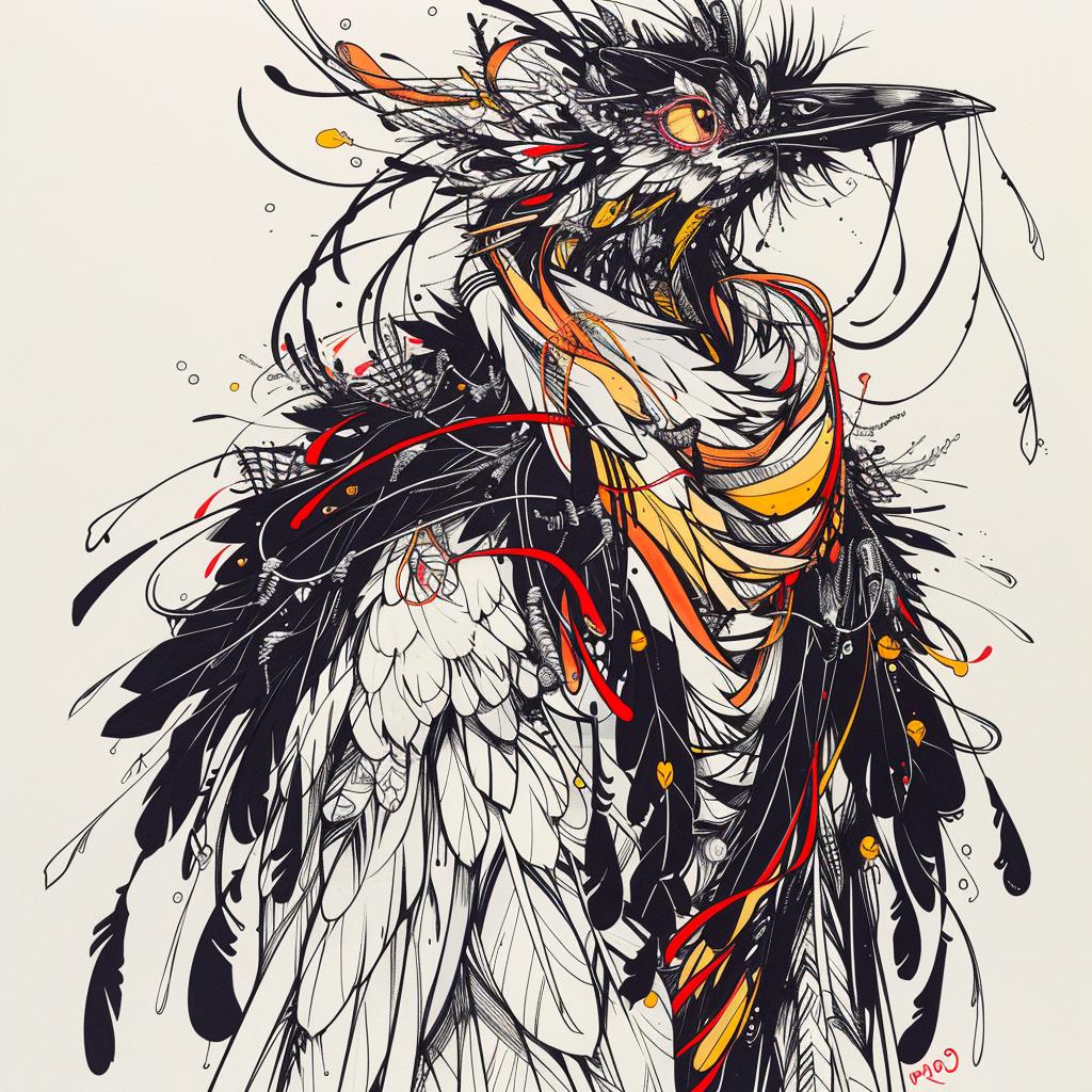 bird  feathers  mythical  creature  hybrid  artistic  design  nature  unique  fantastic 952568