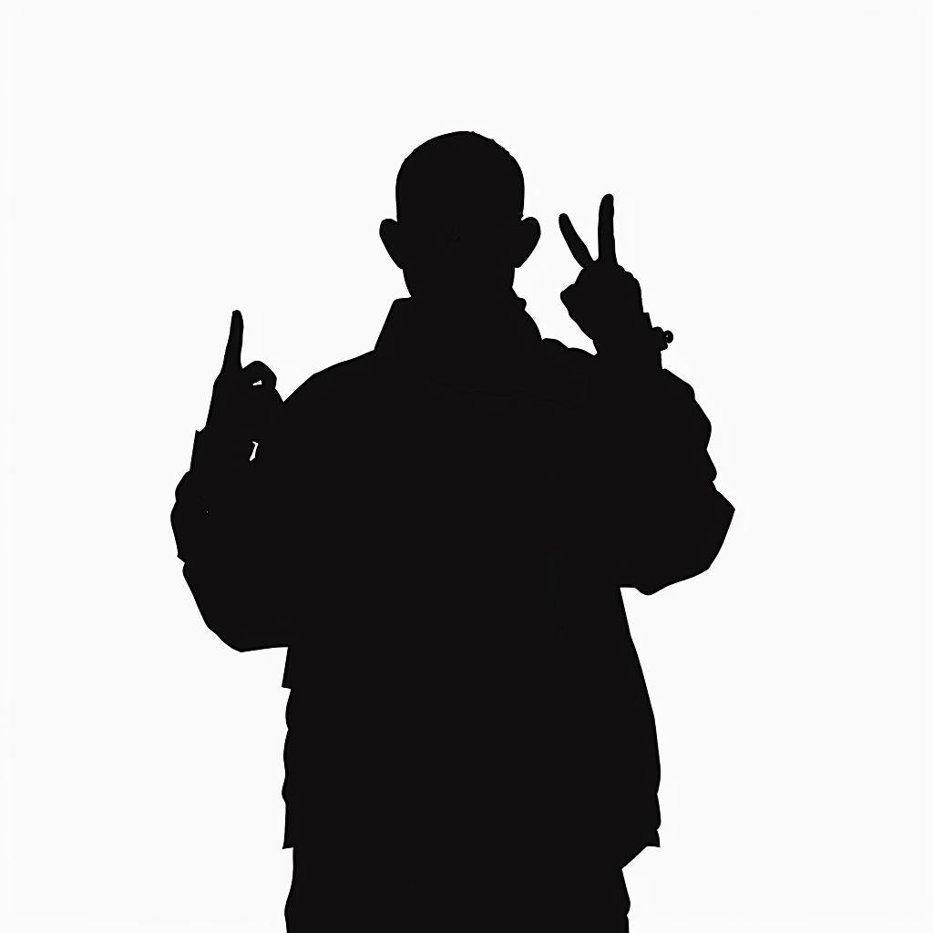 silhouette  man  signlanguage  black  illustration  solid  fingers  background  gesture  icon 954192
