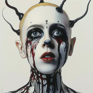 woman  blood  dripping  face  dramatic  gothic  portrait  artistic  emotion  expression 1072587