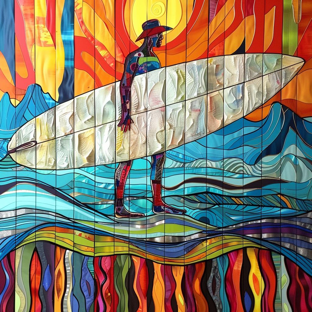 surfer  wave  painting  art  dynamic  ocean  water  action  beach  sunset 938574