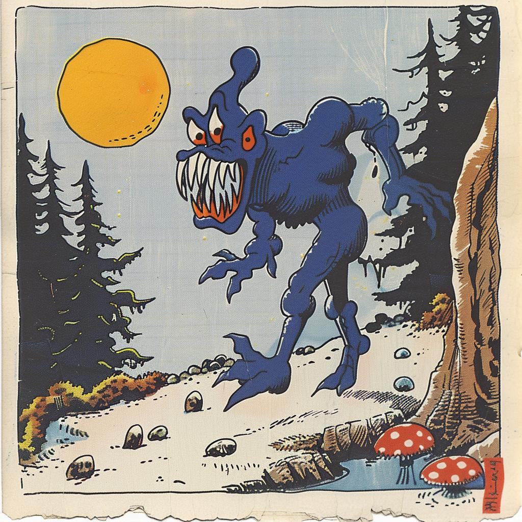 cartoon  monster  woods  sun  art  hyper-realistic  surreal  Toshio  Saeki  Todd 942195