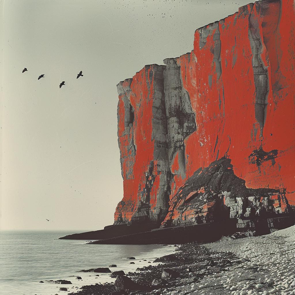 surreal  collage  redrocks  ocean  cliffs  birds  highcontrast  landscape  nature  dramatic 969995