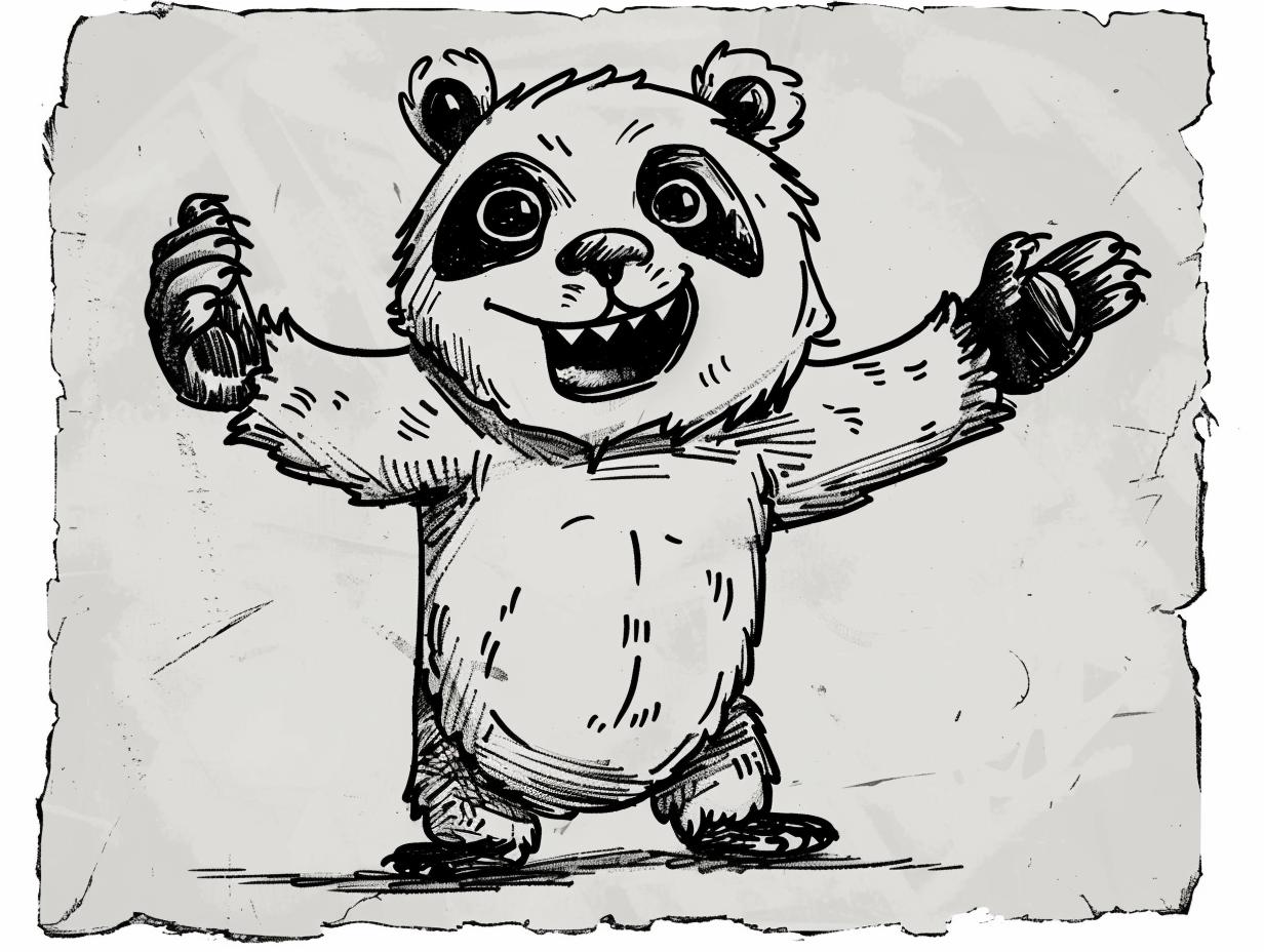 panda  tattoo  Sailor Jerry  1950s  vintage  drawing  illustration  art  bear  arms 919349
