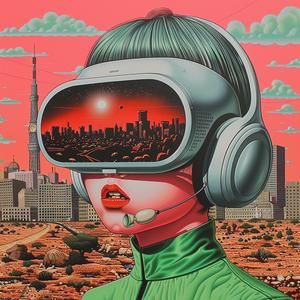 woman  virtual-reality  goggles  minimal  chromolithography  futuristic  conceptual  gender  technological  colorful 1037581