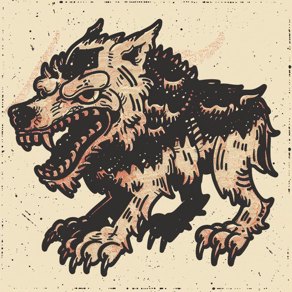 wolf  creature  terrifying  illustration  Todd  McFarlane  clawe  grungy  background  mythical 931083
