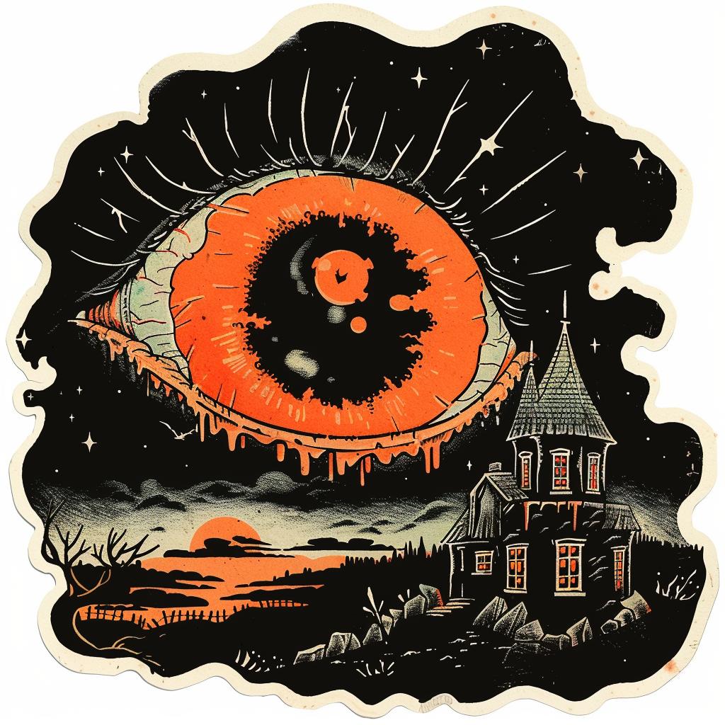 eye  beholder  sticker  vintage  logo  surreal  tattoo  illustration  flash  design 927700