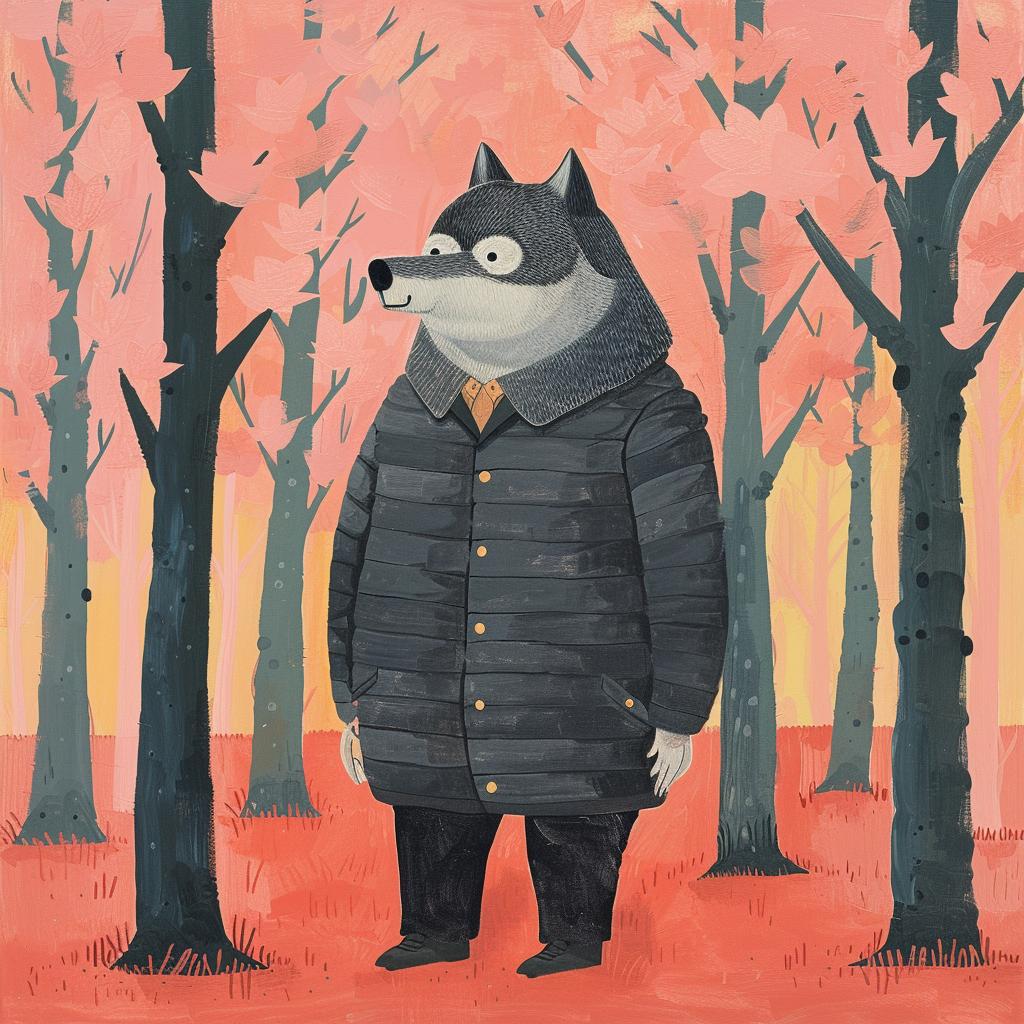creative  surreal  album  cover  wolf  chubby  park  nature  trees  leaves 978390