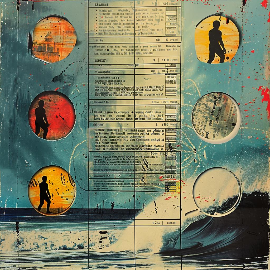 surfer  surfboard  ocean  painting  collage  man  wave  art  design  color 1034118