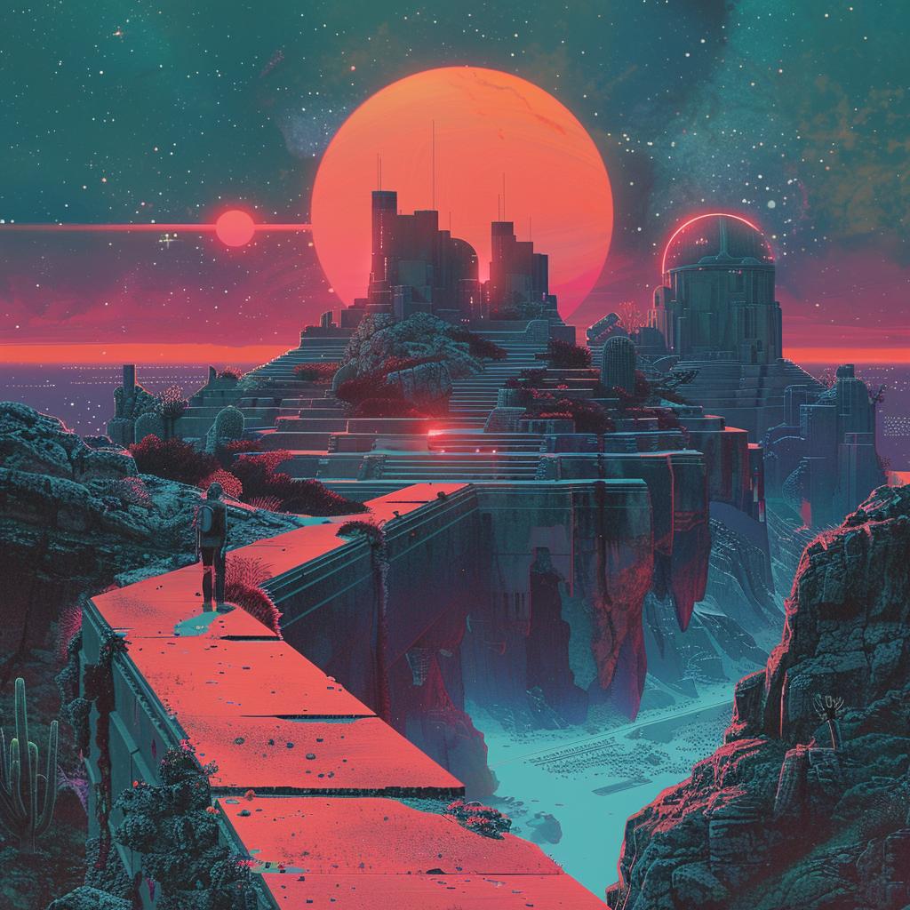 album  cover  Tycho  future  art  minimal  synthwave  trippy  geometric  design 960640