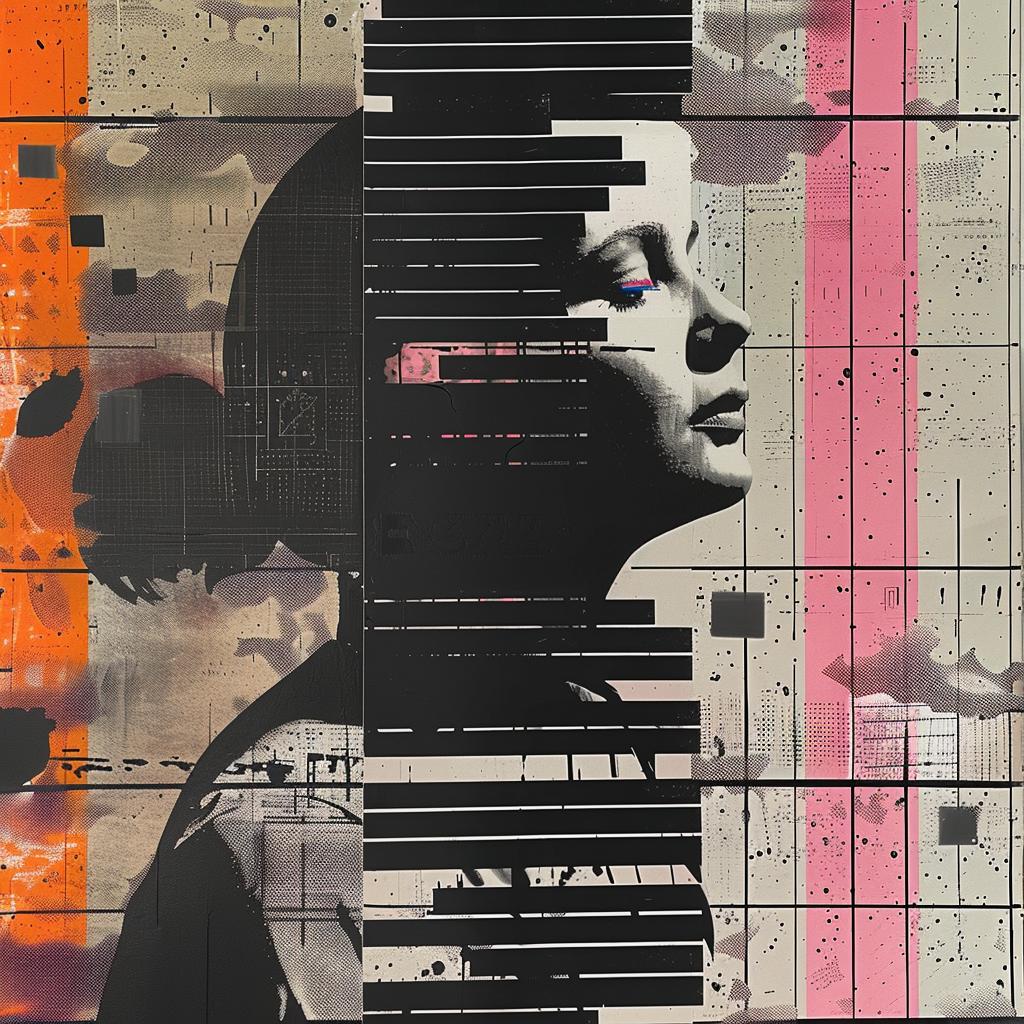 woman  painting  black  white  background  stylized  art  modern  portrait  abstract 1020111