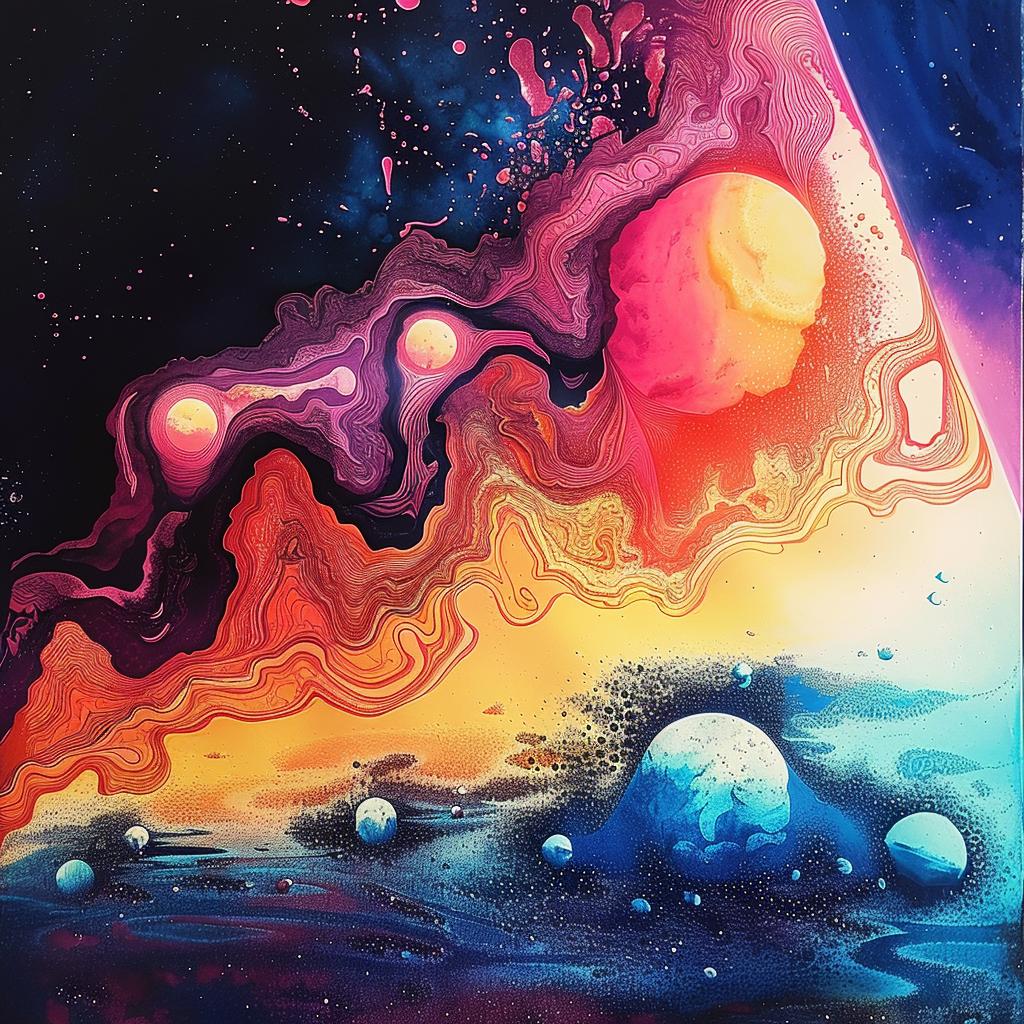planets  space  colorful  background  cosmic  abstract  vivid  artistic  imaginative  visual 967848
