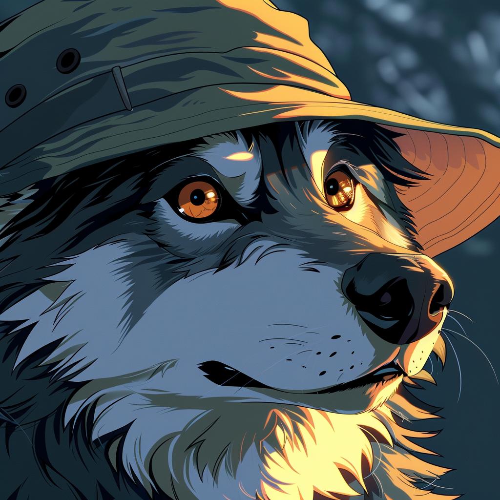 kawaii  wolf  cartoon  bucket  hat  2D  RalphBakshi  woods  nature  illustration 971228