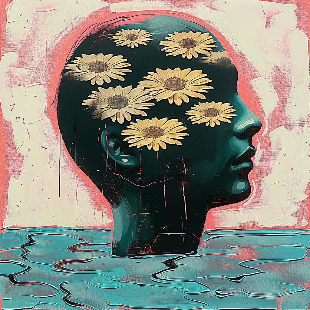 head  flowers  painting  floral  art  surreal  colorful  feminine  expression  imaginative 950873