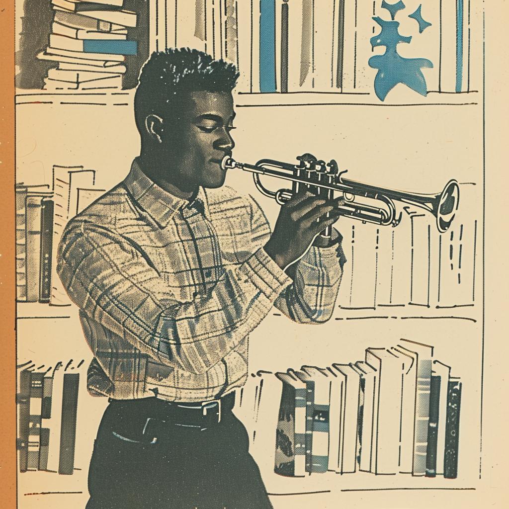 man  trumpet  1960s  jazz  music  illustration  artwork  style  performance  portrait 940892