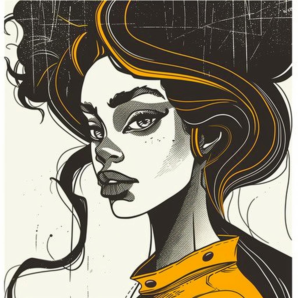 Pop  Art  model  afro  yellow  hair  fashion  background  colorful  style 938272