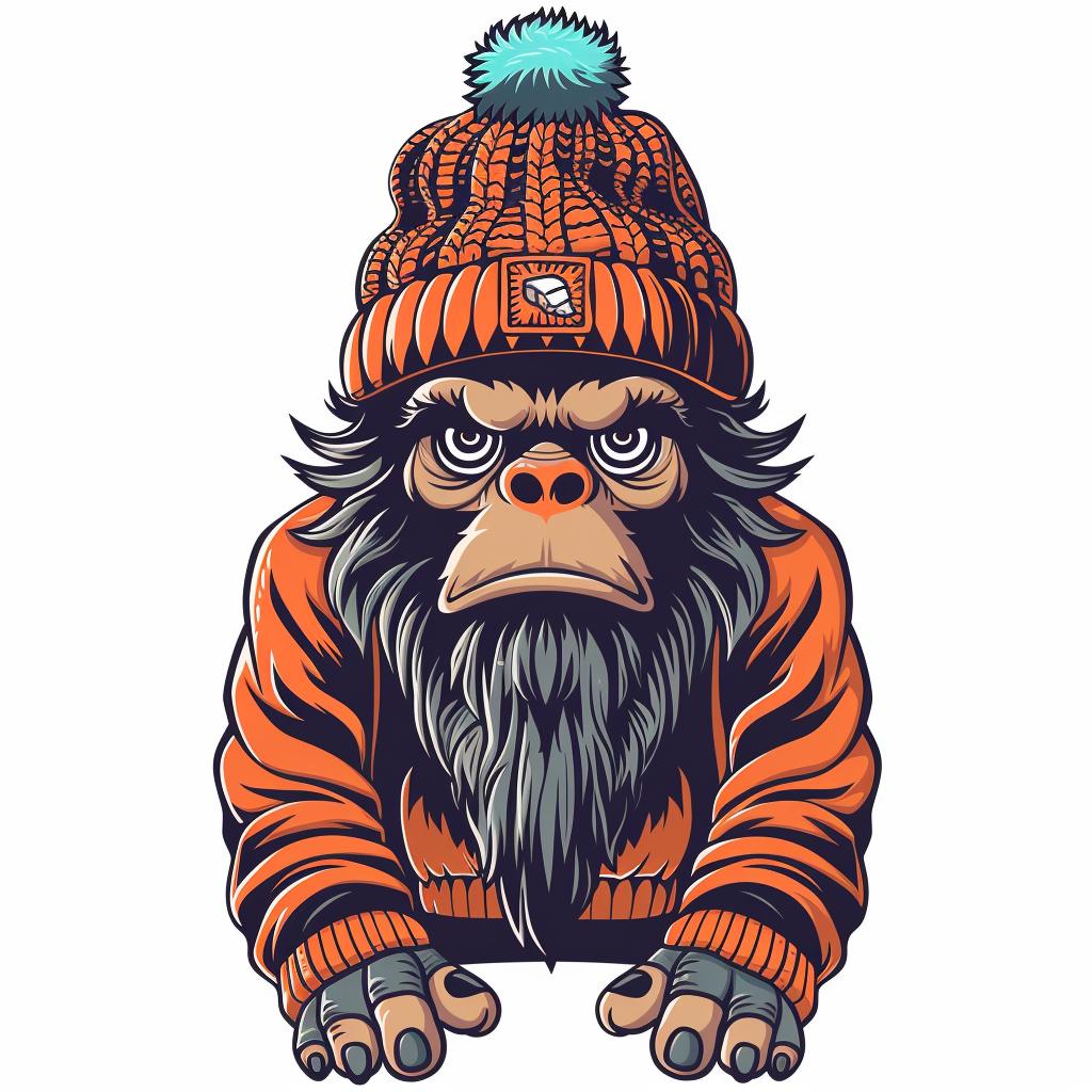 monkey  cute  hat  sweater  winter  playful  minimal  illustration  baby  whimsical 958709