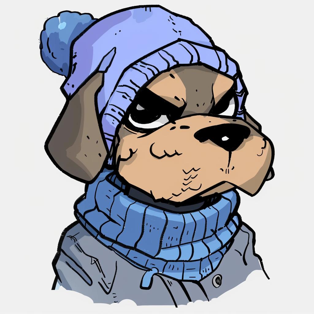 cartoon  dog  aggressive  streetwise  urban  minimalism  hat  scarf  animal  culture 956152