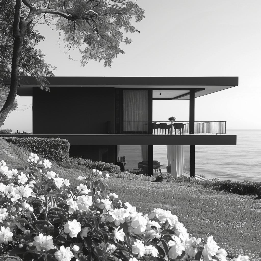 house  coast  black  white  photography  landscape  architecture  shore  view  modern 1036258