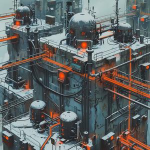 futuristic  city  pipes  infrastructure  Moebius  surreal  technology  dystopian  art  painting 1075148