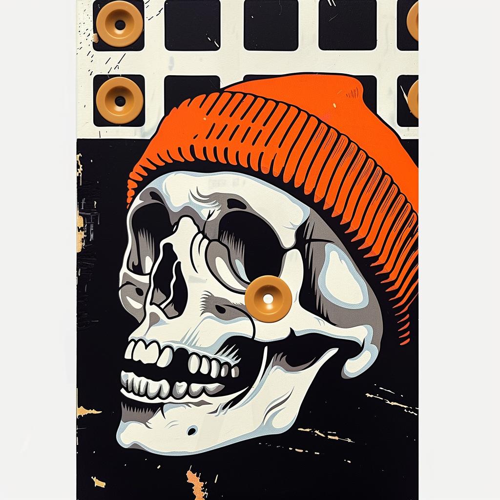 skateboard  art  skull  hat  style  graphic  design  illustration  colorful  vibrant 1020348