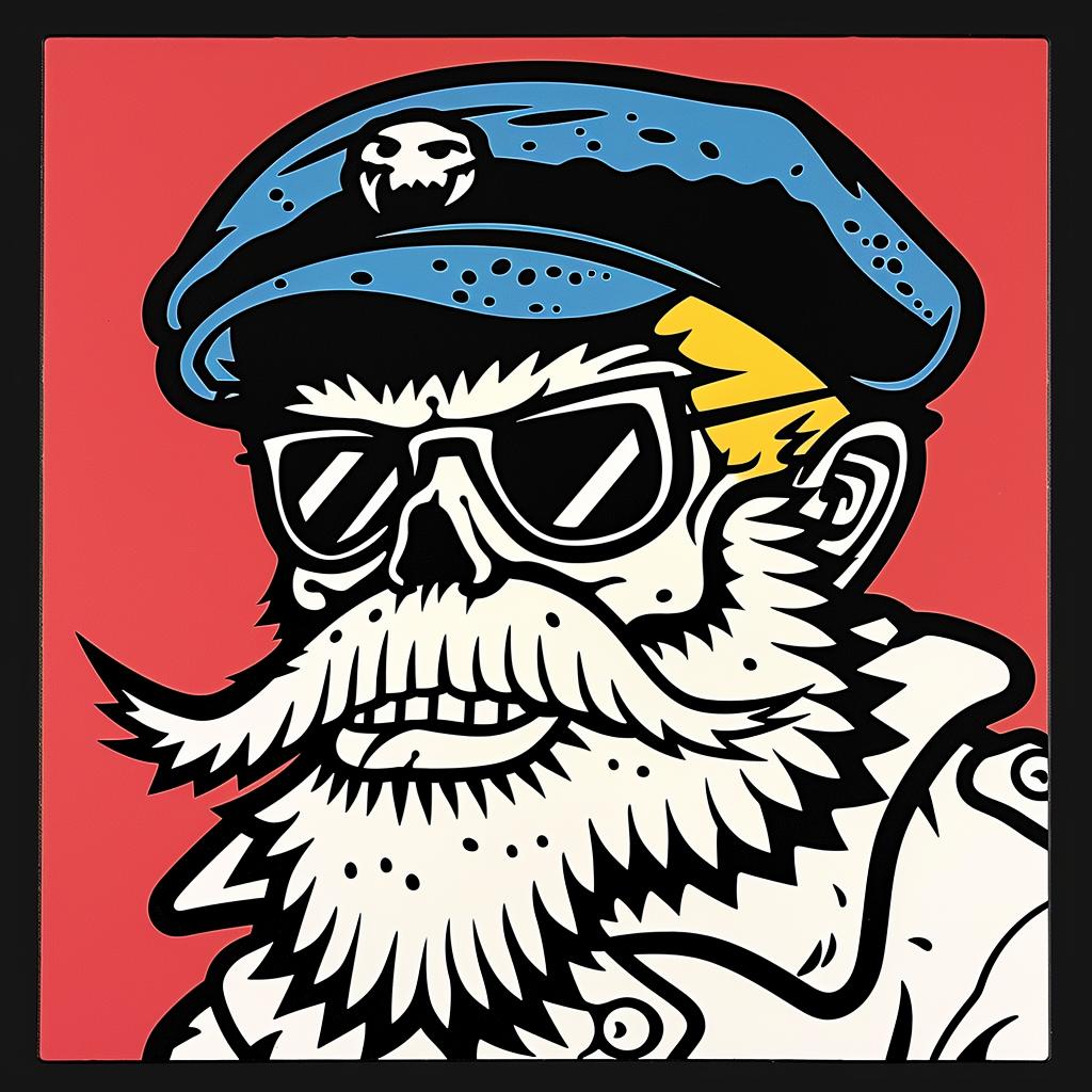 album  cover  DrSeuss  bearded  man  hat  sunglasses  cartoon  colorful  illustration 1024658