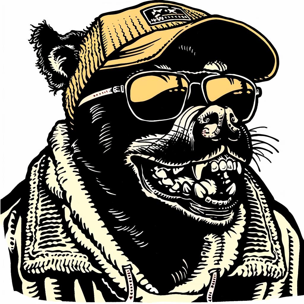aggressive  streetwise  anthropomorphic  animal  cap  sunglasses  minimal  urban  culture  cartoon 959056