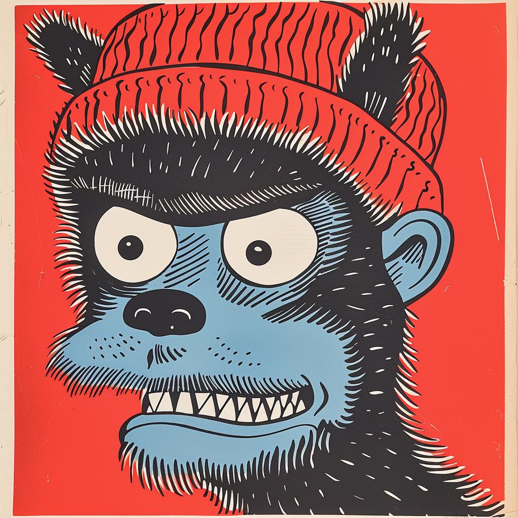 wolf  skull  cartoon  red  hat  vintage  comic  illustration  character  dynamic 921843