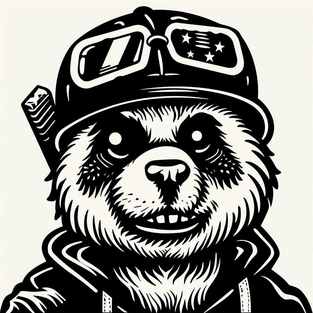 panda  helmet  goggles  funny  animal  safety  cartoon  playful  style  quirky 939835