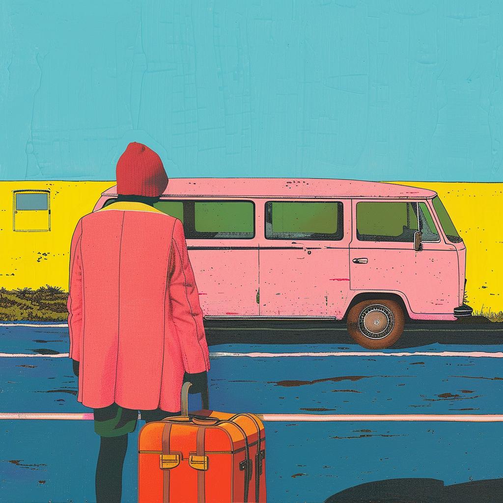 album  cover  woman  suitcase  van  creative  surreal  art  illustration  travel 938345