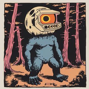 monster  woods  surreal  album  cover  Risograph  hyper-realistic  screenprinting  symbolist  vibrant 1077267