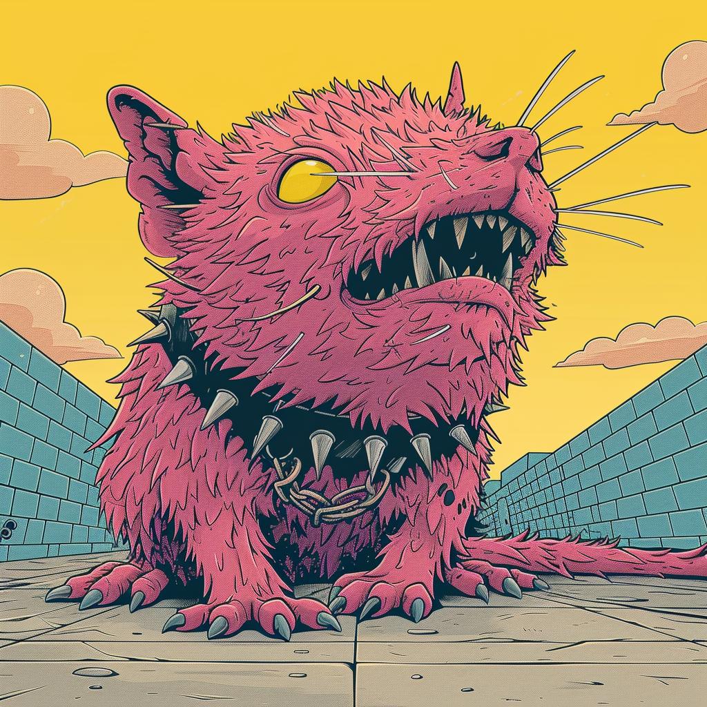 mythical  creature  terrifying  rat  dog  Todd  McFarlane  spiked  collar  cartoon 928003